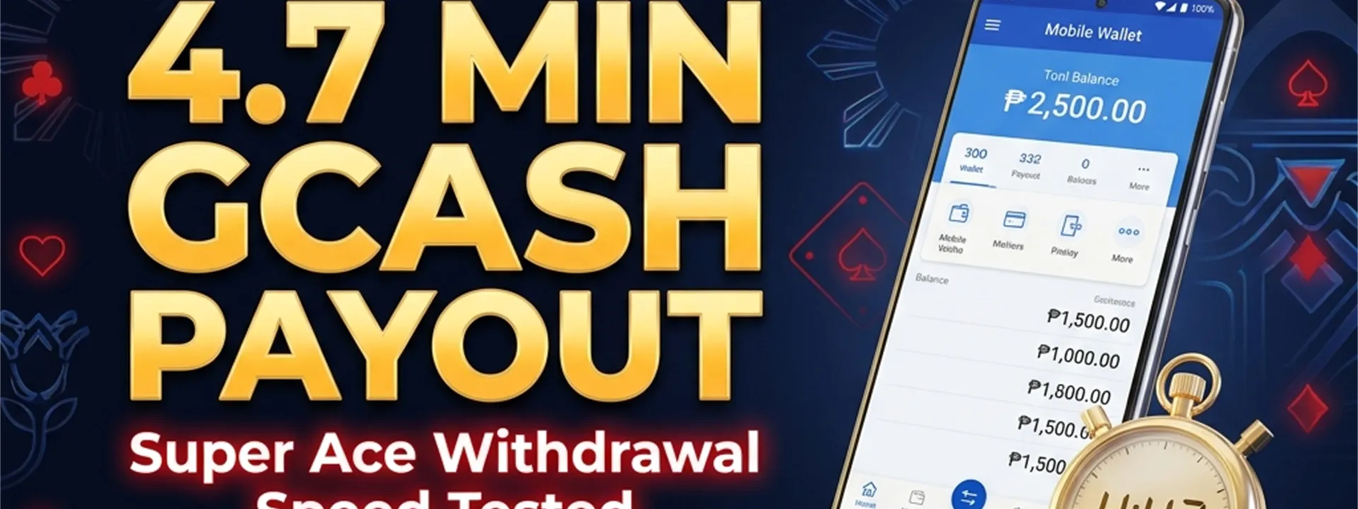 Super Ace GCash 4.7 Minute Withdrawal Speed